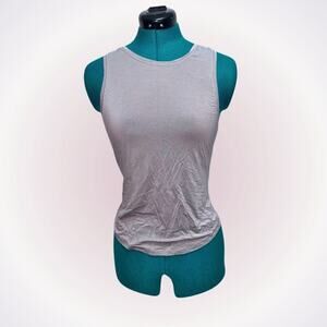 Lululemon steel gray high neck open back tank top | Sz 4 (NO SIZE TAG)